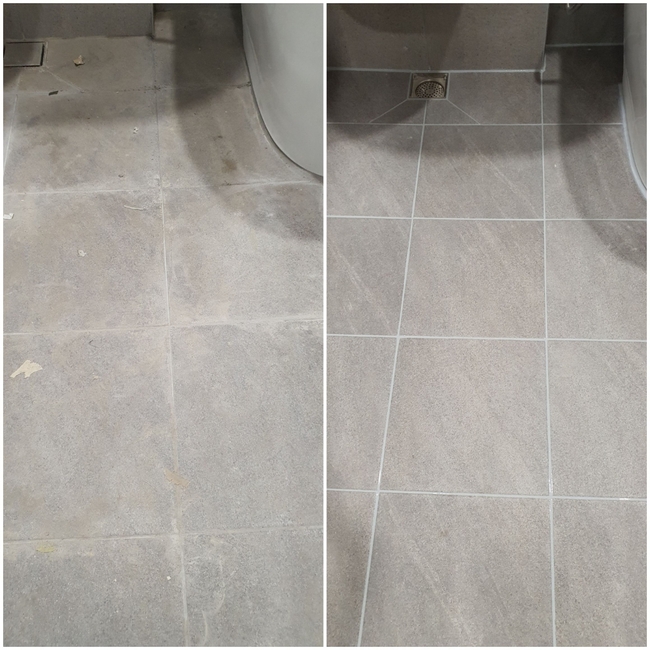 욕실 줄눈 시공 전후