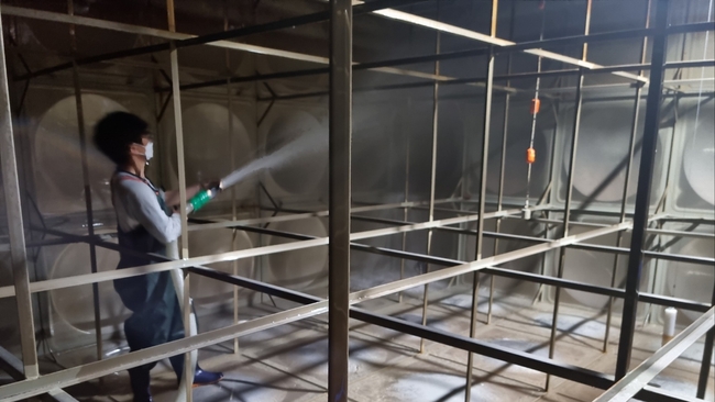 저수조 내부 고압 세척